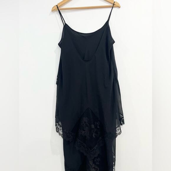 Victorias Secret Collection Black Tiered Lace L Y2k Witchy Whimsigoth Fairy Core - Picture 6 of 9